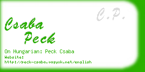 csaba peck business card